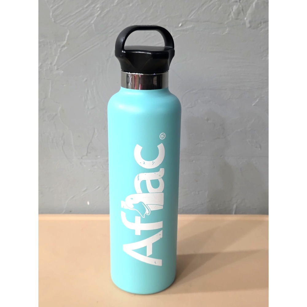 h2go Aflac‎ Logo Stainless Steel Double Wall Vacuum Insulated Water Bottle 24oz